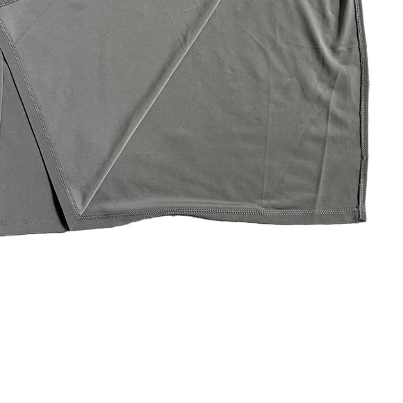 WILFRED / ARITIZIA TAUPE‎ HALTER NECKLINE FITTED “REMEDY” MIDI DRESS WITH SLIT - Picture 7 of 13